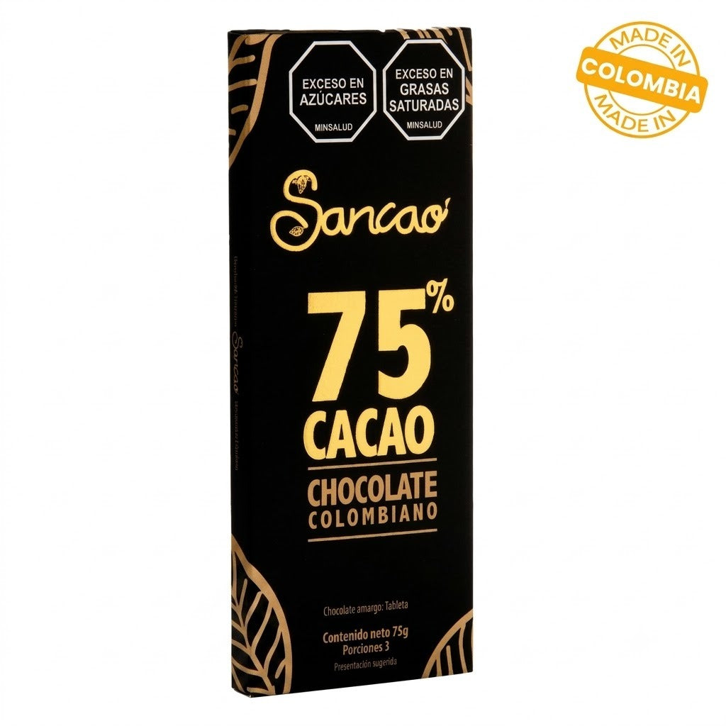 Chocolate Sancao 75% Cacao Tableta 75g