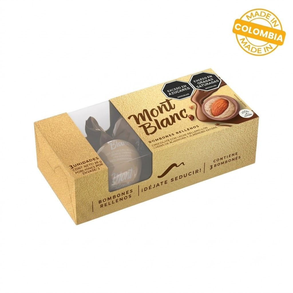 Chocolate Montblanc Bombones Estuche 39g 3 Unidades