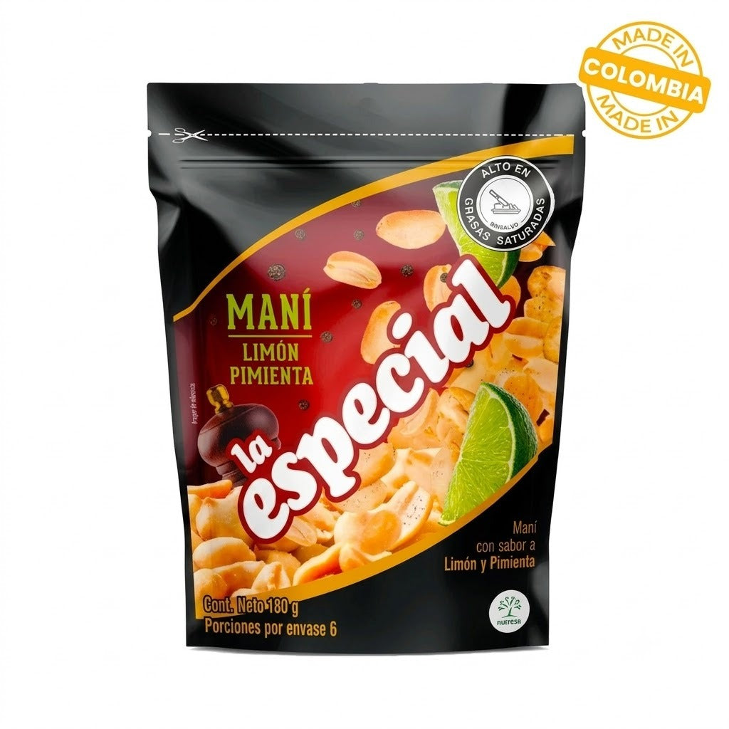 Mani La Especial Limon Pimienta Doy Pack