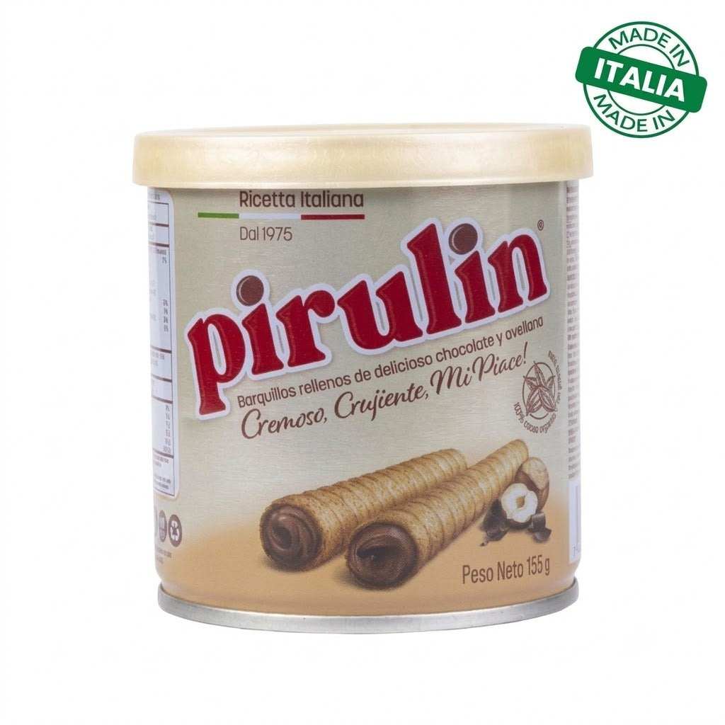 Barquillo Pirulin Avellana Tarro Pequeño 155g