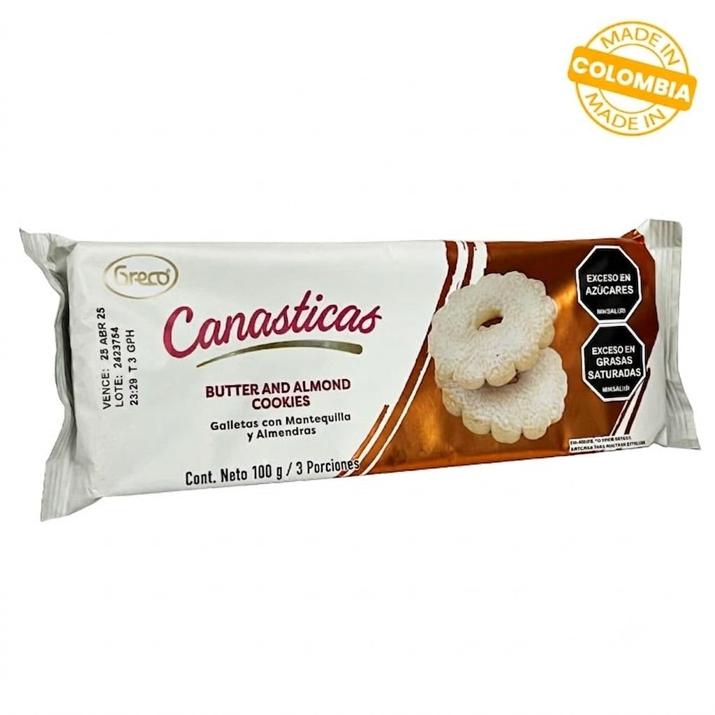 Galletas Canasticas Mantequilla Y Almendra 100g