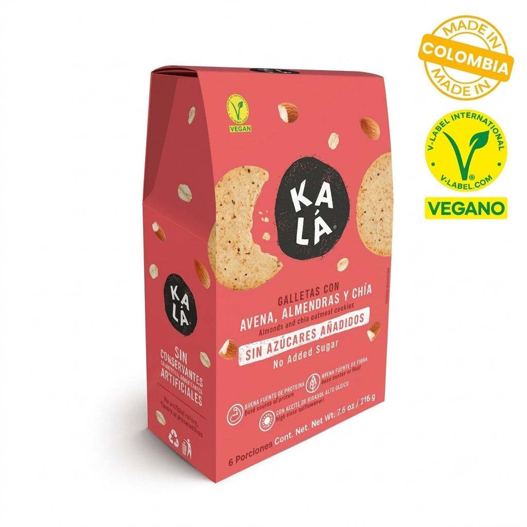 Galleta Kala Avena Almendra Chia Caja 216g