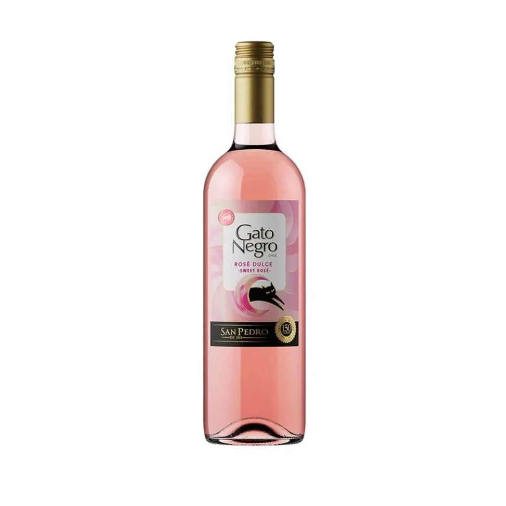 Vino Gato Negro Rose Dulce - 750 ML